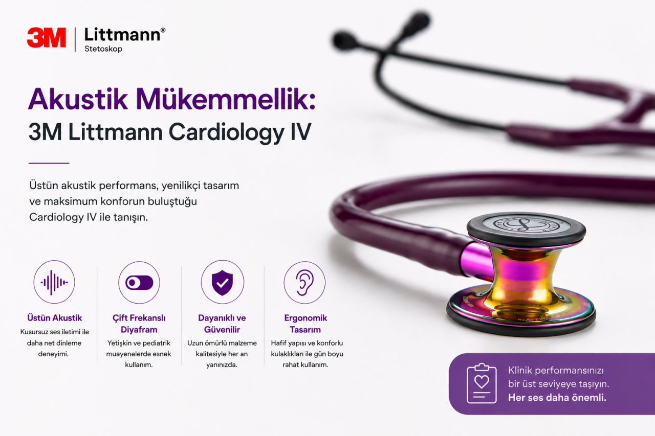 AKUSTİK MÜKEMMELLİK: 3M LİTTMANN CARDİOLOGY IV STETOSKOPLARI