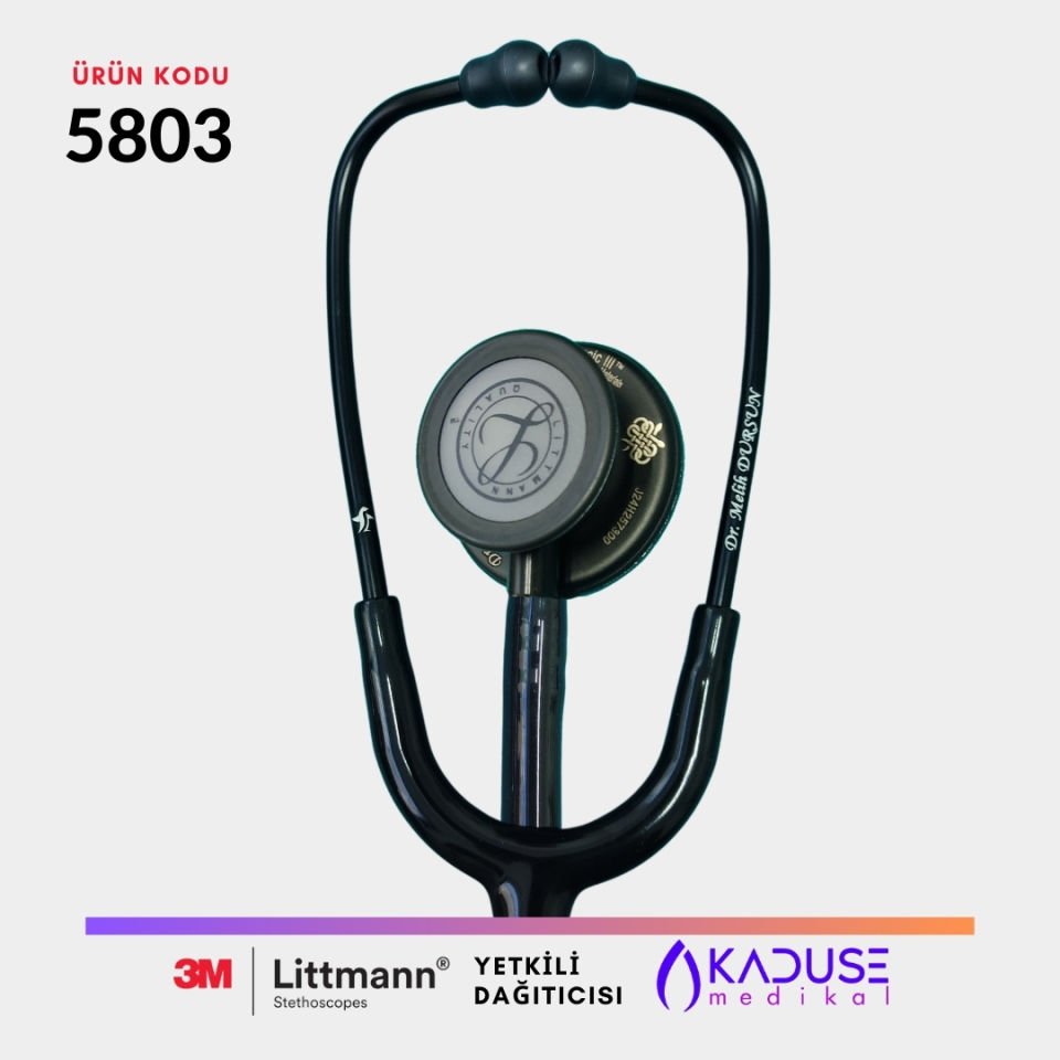 5803 3M™ Littmann® Classic III™ Stetoskop, Siyah Çan, Siyah Hortum