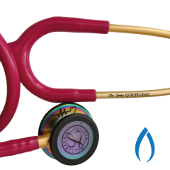 5806 3M™ Littmann® Classic III™ Stetoskop, Gökkuşağı Çan, Fuşya Hortum