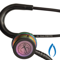 5870 3M™ Littmann® Classic III™ Stetoskop, Gökkuşağı Çan, Siyah Hortum
