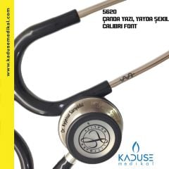 5620 3M™ Littmann® Classic III™ Stetoskop, Paslanmaz Çelik Çan, Siyah Hortum