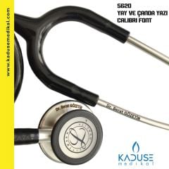 5620 3M™ Littmann® Classic III™ Stetoskop, Paslanmaz Çelik Çan, Siyah Hortum