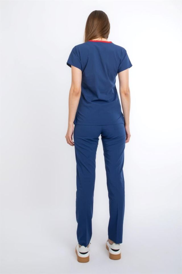 FIRTINA MAVİ U-FLEX KADIN CERRAHİ TAKIM