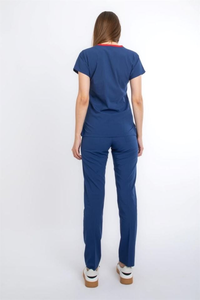 FIRTINA MAVİ U-FLEX KADIN CERRAHİ TAKIM