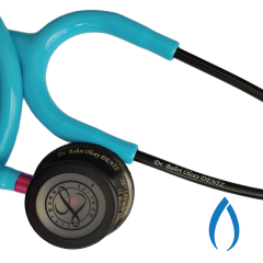 5872 3M™ Littmann® Classic III™ Stetoskop, Duman Siyahı Çan, Turkuaz Hortum
