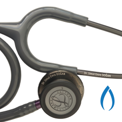 5873 3M™ Littmann® Classic III™ Stetoskop, Duman Siyahı Çan, Gri Hortum