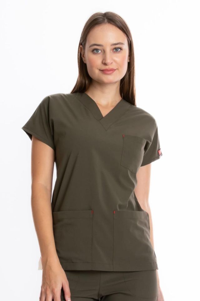 YAĞ YEŞİLİ U-FLEX KADIN CERRAHİ TAKIM