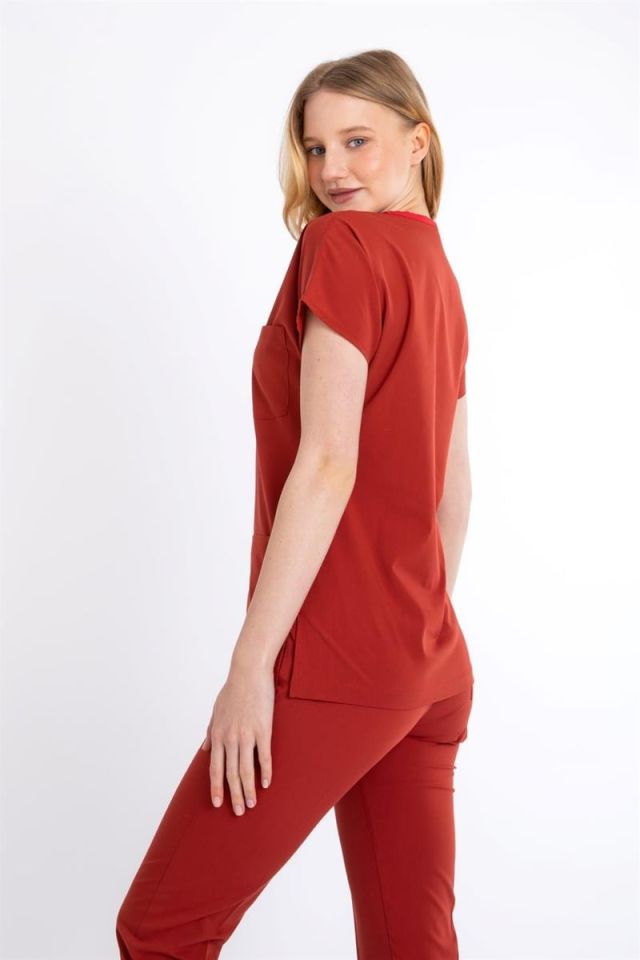 YANIK TURUNCU U-FLEX KADIN CERRAHİ TAKIM