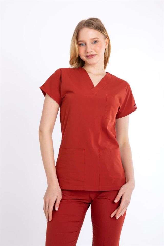 YANIK TURUNCU U-FLEX KADIN CERRAHİ TAKIM