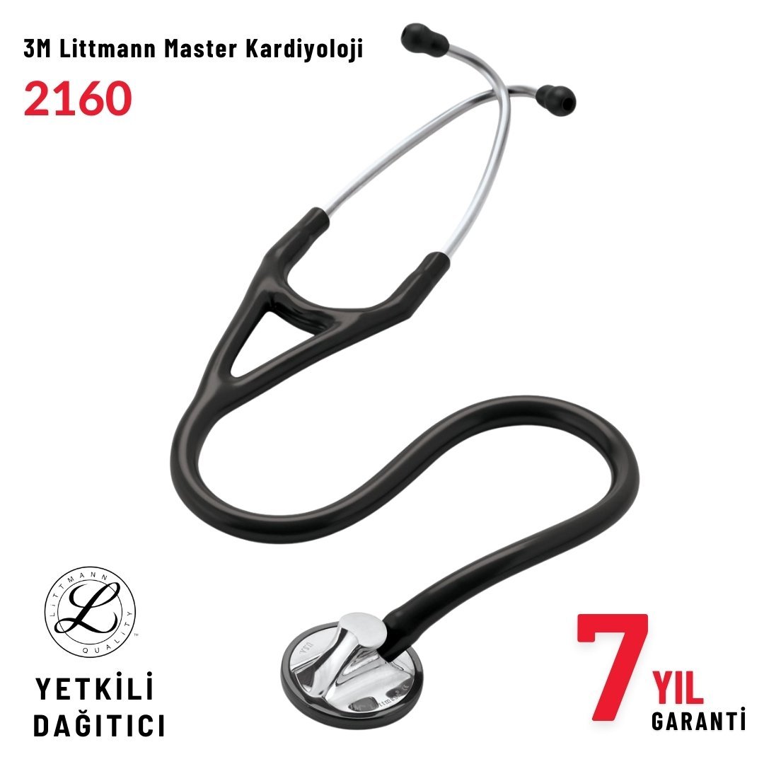 2160 3M™ Littmann® Master Kardiyoloji™ Stetoskop, Siyah Hortum
