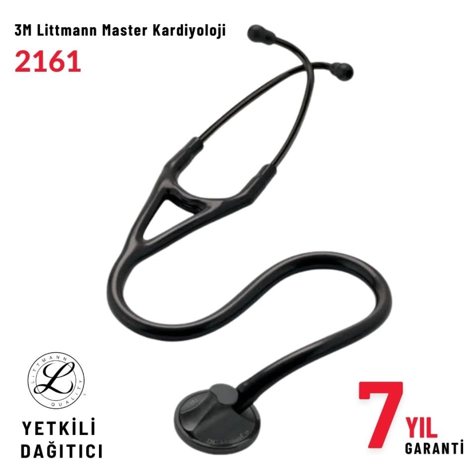 2161 3M™ Littmann® Master Kardiyoloji™ Stetoskop, Siyah Hortum