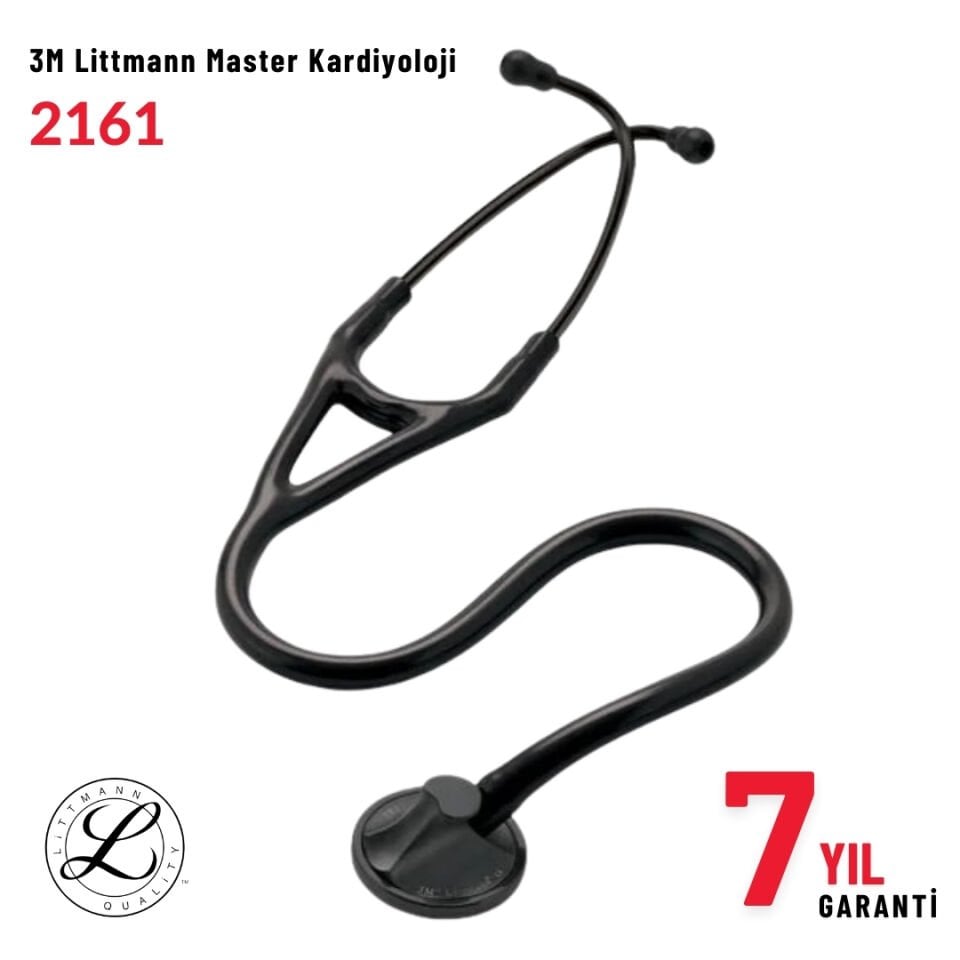 2161 3M™ Littmann® Master Kardiyoloji™ Stetoskop, Siyah Hortum