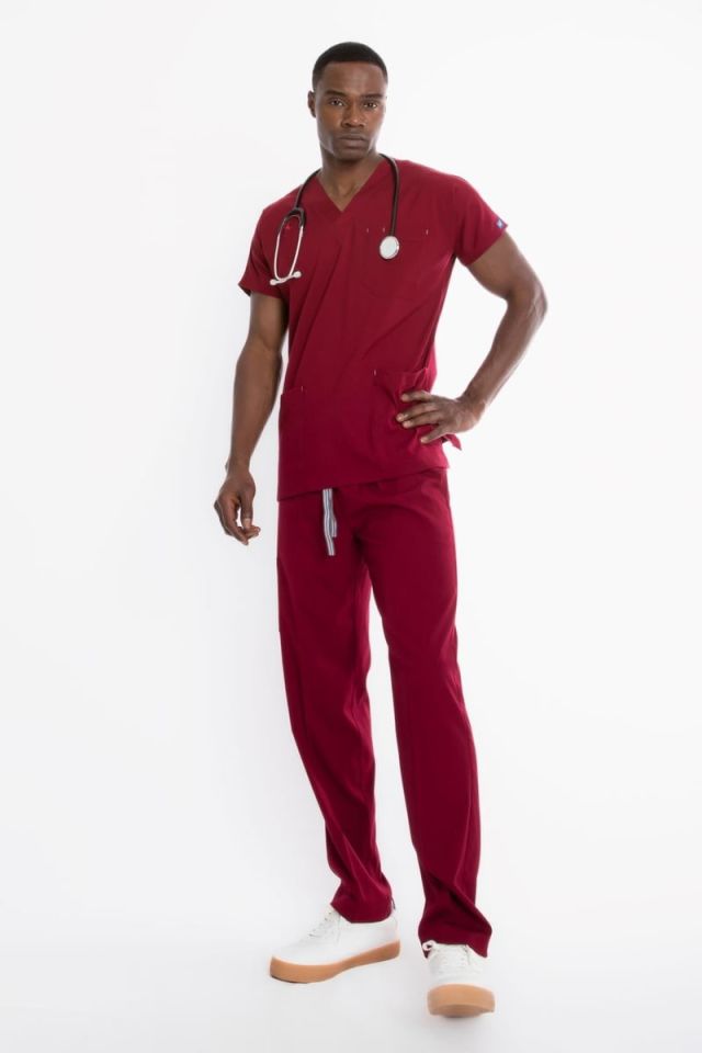 Bordo Core-Flex Erkek Cerrahi Forması