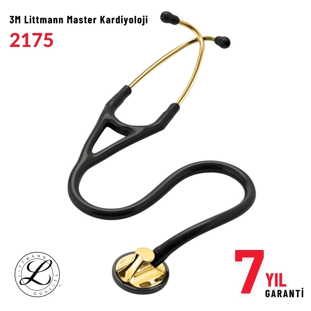 2175 3M™ Littmann® Master Kardiyoloji™ Stetoskop, Siyah Hortum