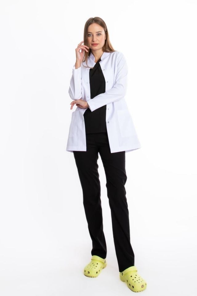 TUNİK BOY, UZUN KOL, HAKİM YAKA, KADIN DOKTOR ÖNLÜĞÜ