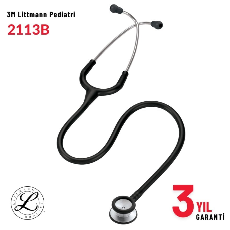 2113 3M™ Littmann® Classic II Pediatrik Stetoskop, Siyah Hortum