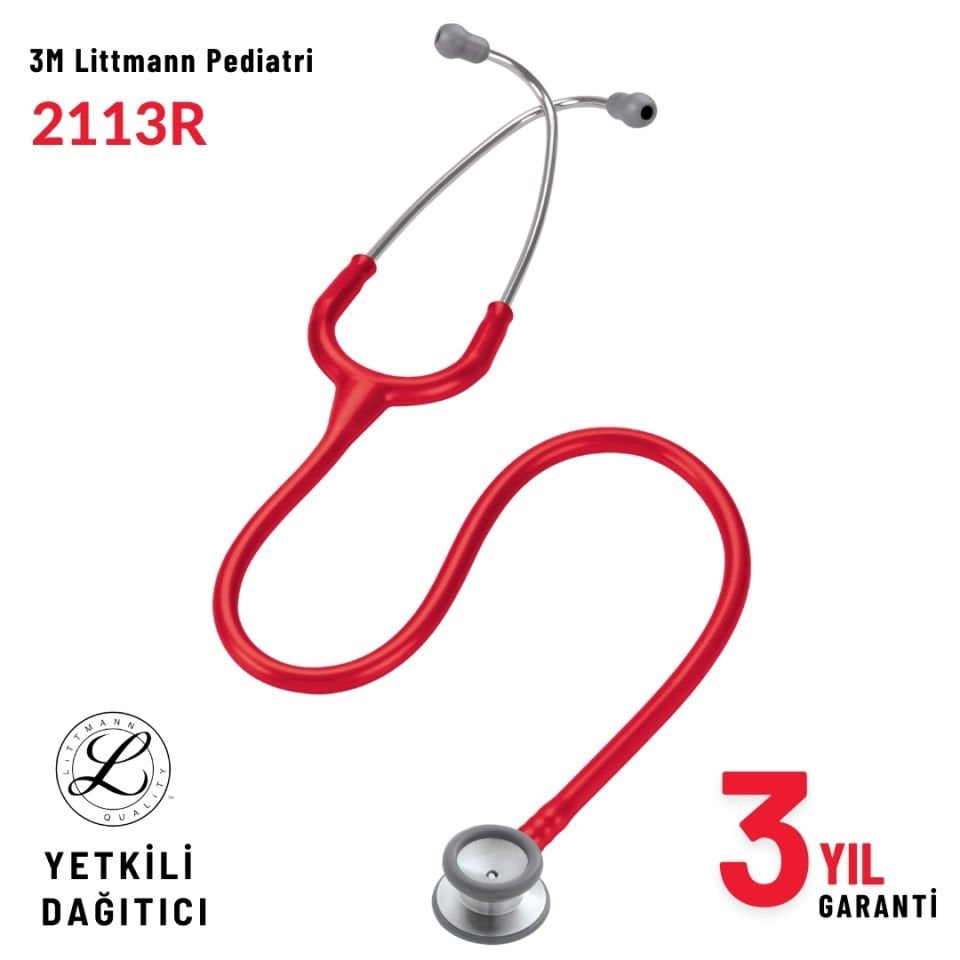 2113 3M™ Littmann® Classic II Pediatrik Stetoskop, Kırmızı Hortum