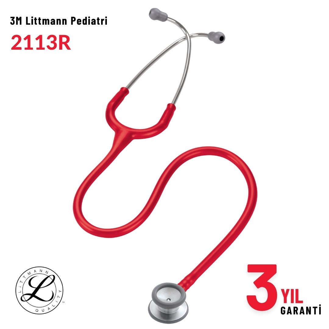 2113 3M™ Littmann® Classic II Pediatrik Stetoskop, Kırmızı Hortum