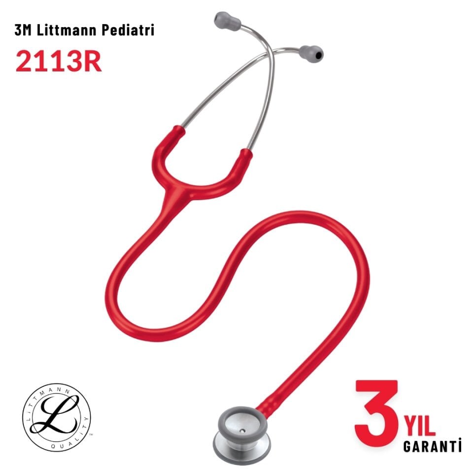 2113 3M™ Littmann® Classic II Pediatrik Stetoskop, Kırmızı Hortum