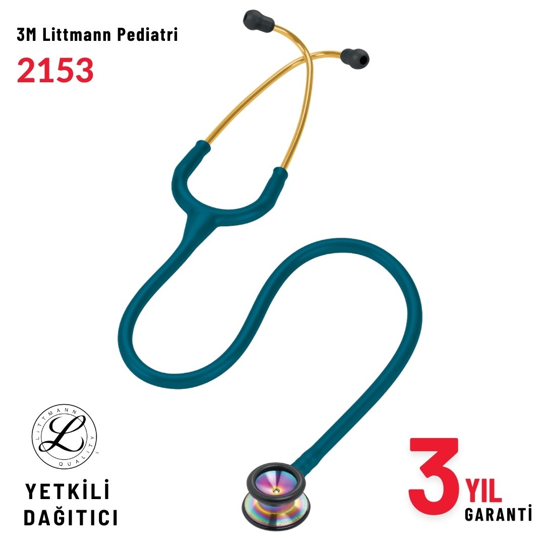 2153 3M™ Littmann® Classic II Pediatrik Stetoskop, Karayip Mavisi Hortum