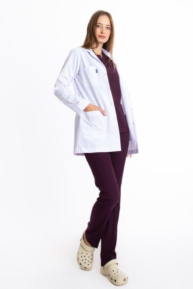 TUNİK BOY, UZUN KOL, KLASİK YAKA, KADIN DOKTOR ÖNLÜĞÜ