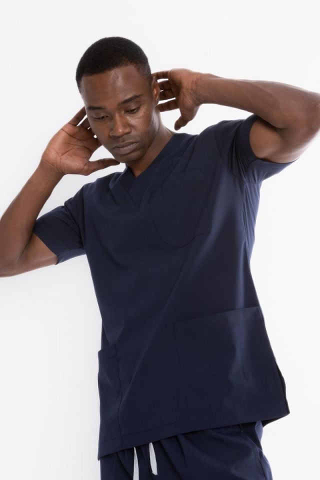 LACİVERT U-FLEX 800 ERKEK SCRUBS TAKIM