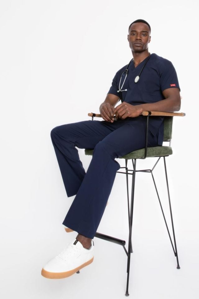 LACİVERT U-FLEX 800 ERKEK SCRUBS TAKIM