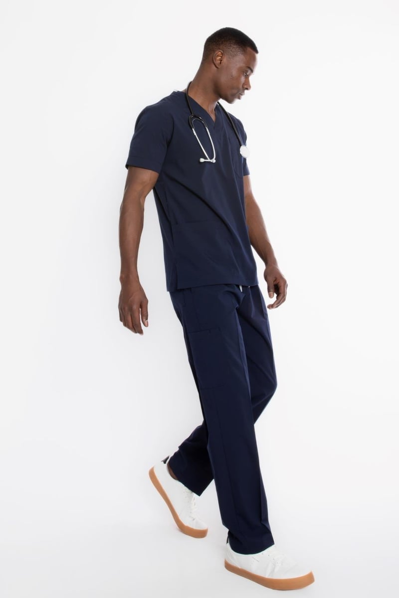 LACİVERT U-FLEX 800 ERKEK SCRUBS TAKIM