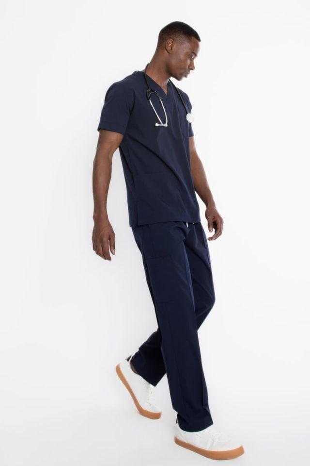 LACİVERT U-FLEX 800 ERKEK SCRUBS TAKIM