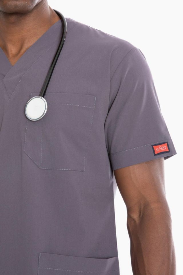 PUSLU GRİ U-FLEX 800 ERKEK SCRUBS TAKIM