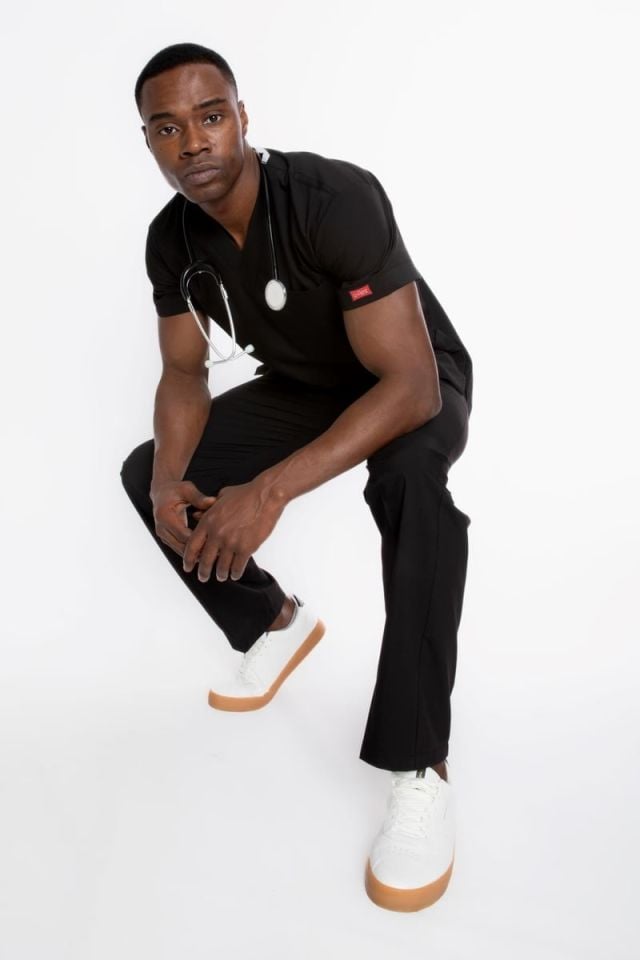 SİYAH U-FLEX 800 ERKEK SCRUBS TAKIM