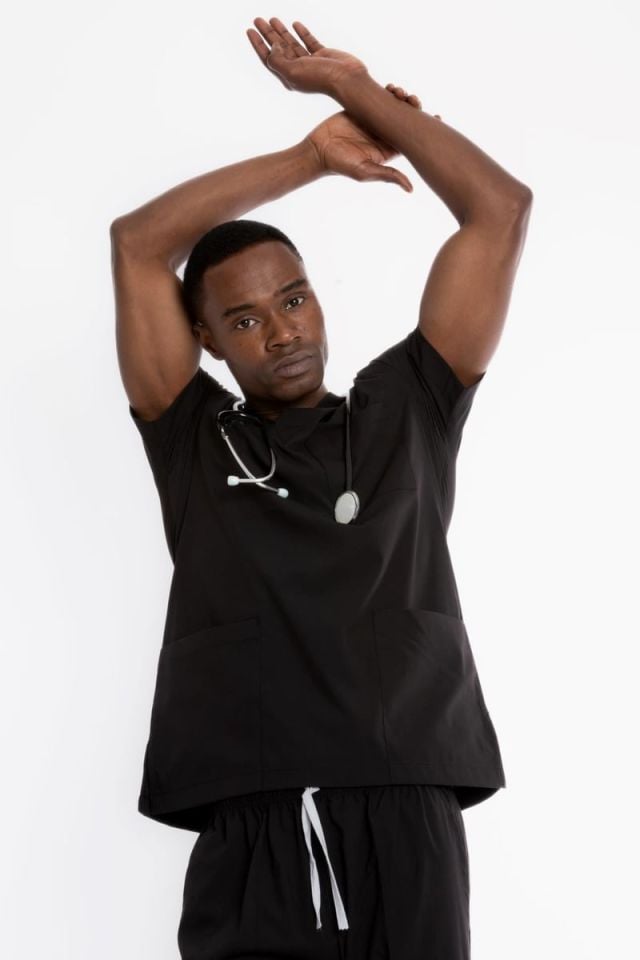 SİYAH U-FLEX 800 ERKEK SCRUBS TAKIM