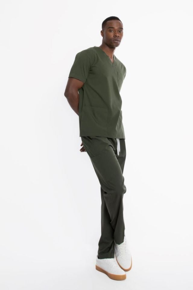 YAĞ YEŞİLİ U-FLEX 800 ERKEK SCRUBS TAKIM