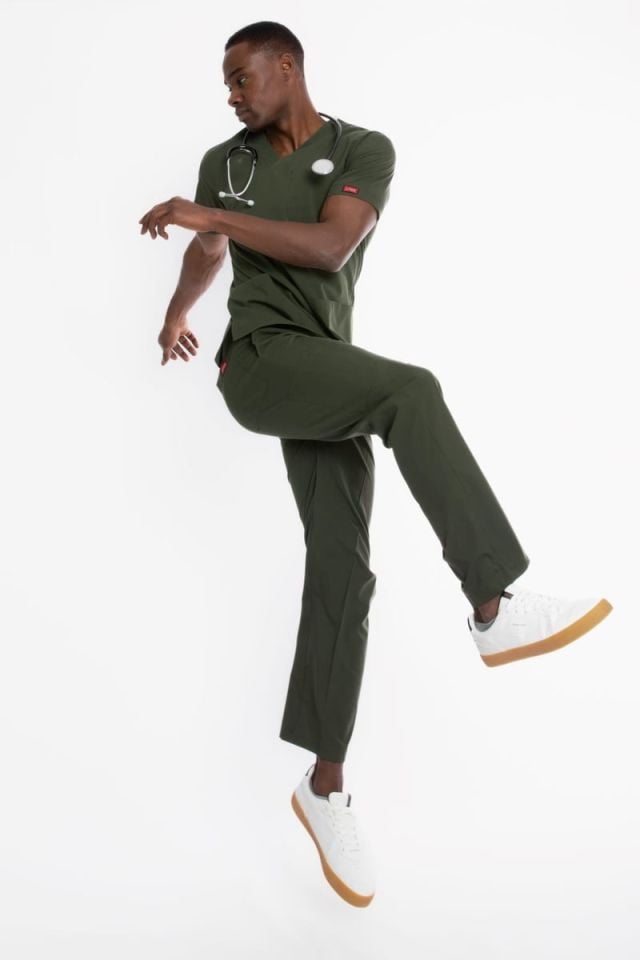 YAĞ YEŞİLİ U-FLEX 800 ERKEK SCRUBS TAKIM
