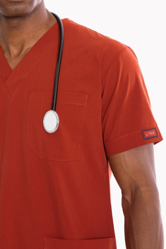 YANIK TURUNCU U-FLEX 800 ERKEK SCRUBS TAKIM