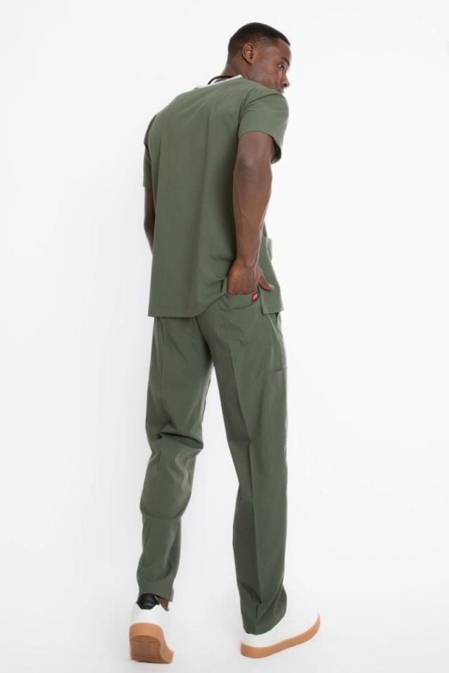 ZEYTİN YEŞİLİ U-FLEX 800 ERKEK SCRUBS TAKIM