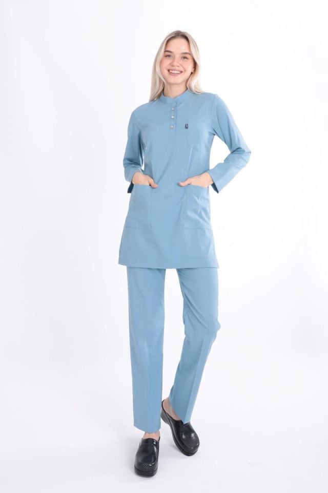 ALICE MAVİSİ KARYA TESETTÜR ÜNİFORMA TAKIM