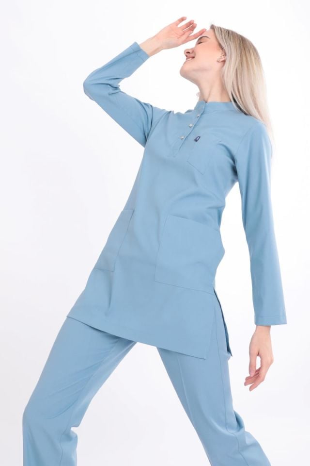 ALICE MAVİSİ KARYA TESETTÜR ÜNİFORMA TAKIM