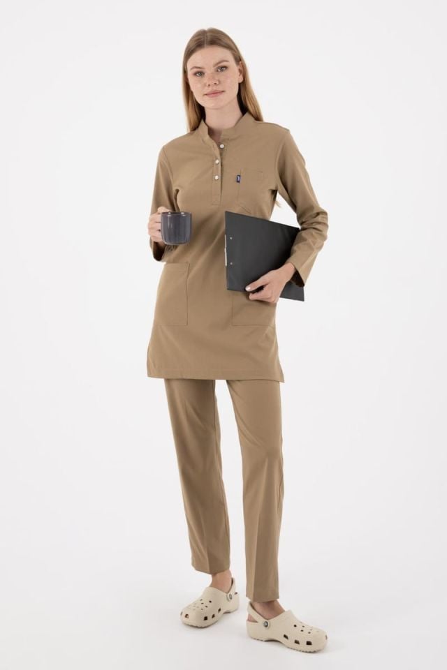 BEJ KARYA TESETTÜR ÜNİFORMA TAKIM