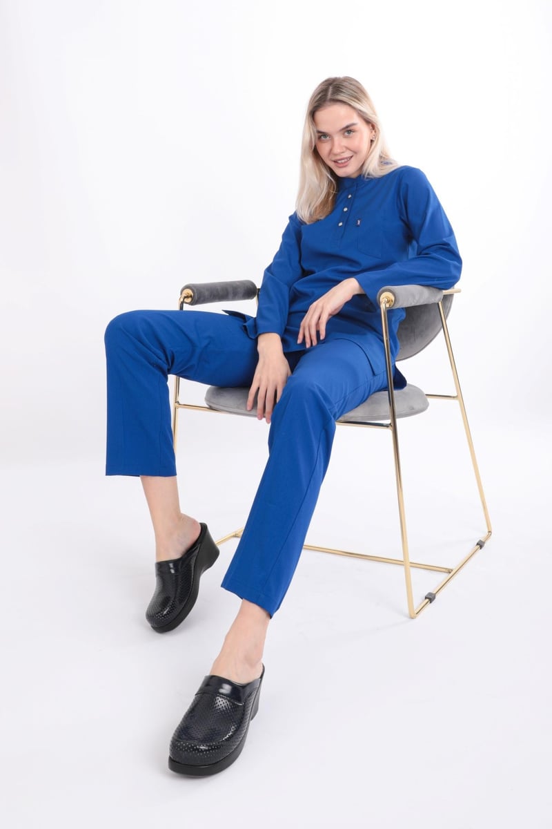 ÇİVİT MAVİ KARYA TESETTÜR ÜNİFORMA TAKIM