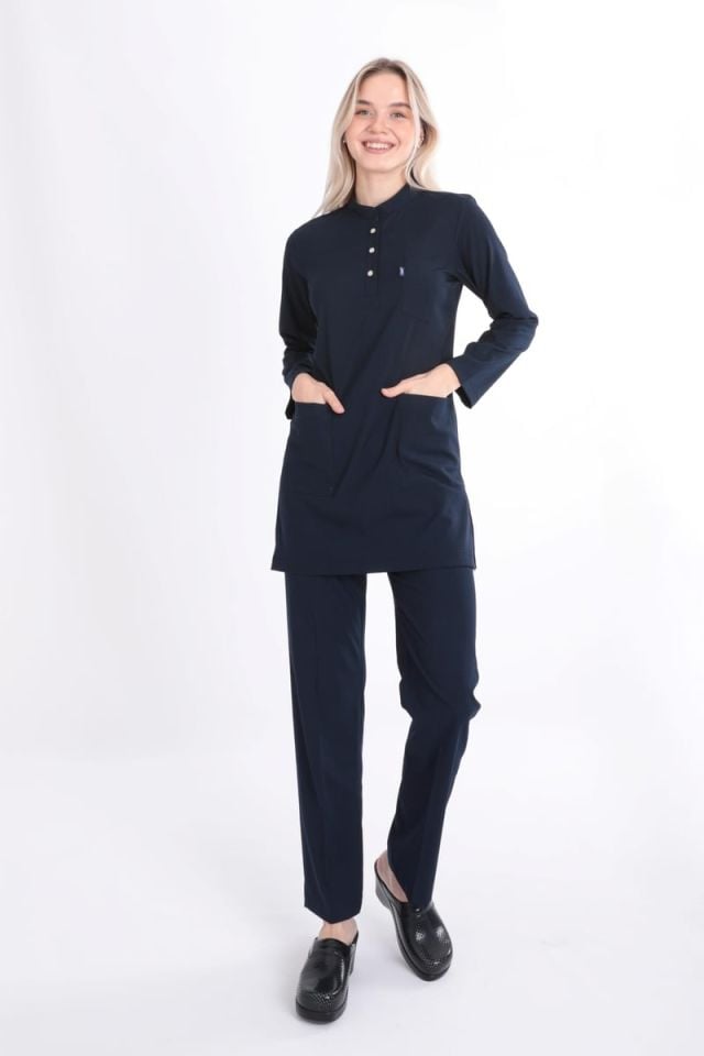 LACİVERT KARYA TESETTÜR ÜNİFORMA TAKIM