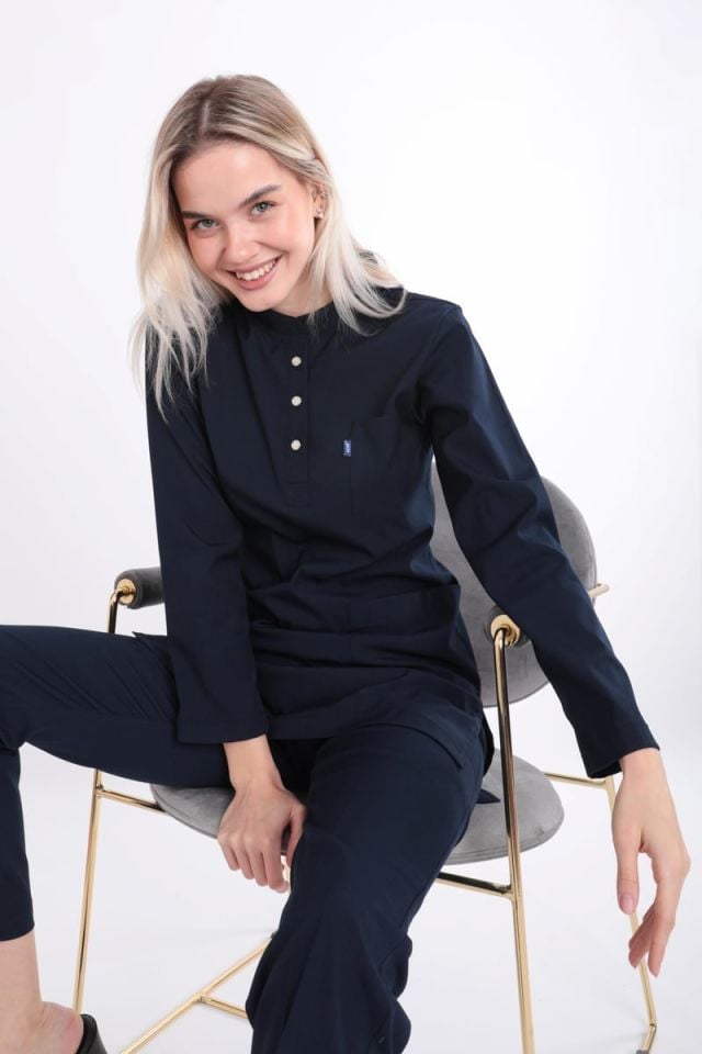 LACİVERT KARYA TESETTÜR ÜNİFORMA TAKIM