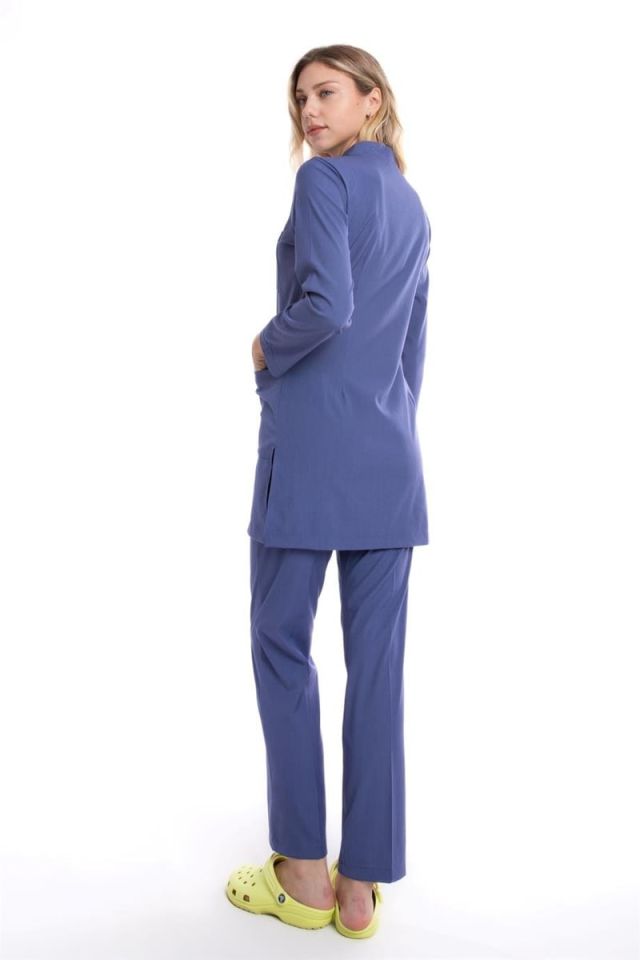 SİSLİ MAVİ KARYA TESETTÜR ÜNİFORMA TAKIM