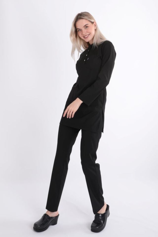 SİYAH KARYA TESETTÜR ÜNİFORMA TAKIM