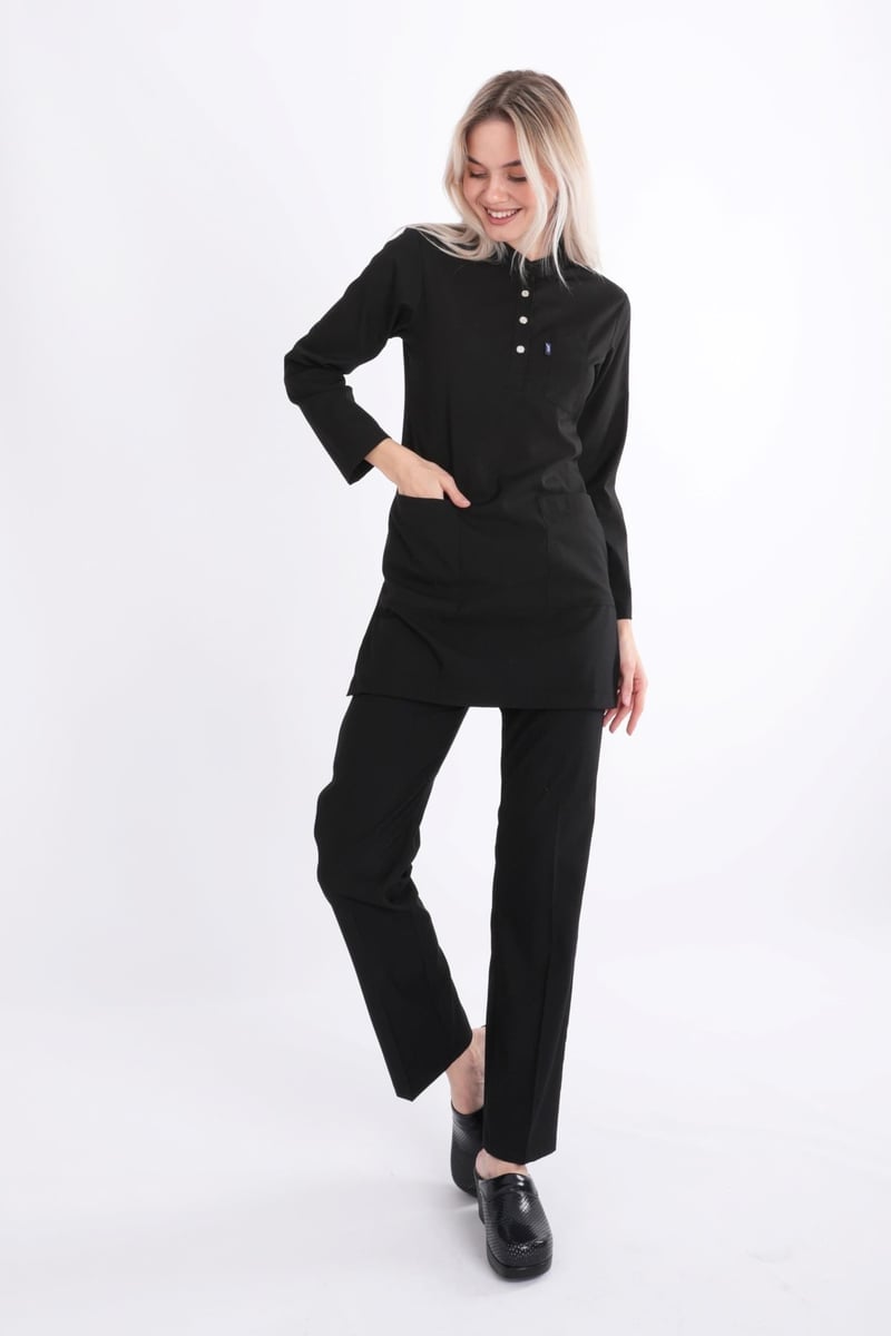 SİYAH KARYA TESETTÜR ÜNİFORMA TAKIM