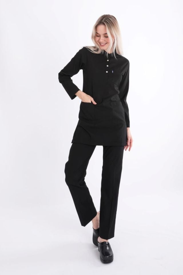 SİYAH KARYA TESETTÜR ÜNİFORMA TAKIM