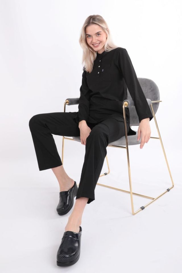 SİYAH KARYA TESETTÜR ÜNİFORMA TAKIM