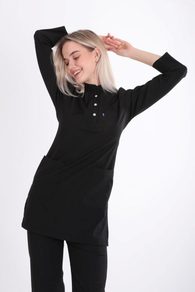 SİYAH KARYA TESETTÜR ÜNİFORMA TAKIM