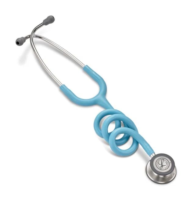 5912 3M™ Littmann® Classic III™ Stetoskop, Gümüş Çan, Deniz Mavisi Saten Hortum