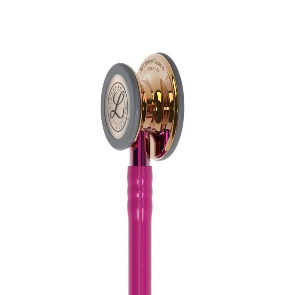 5647 3M™ Littmann® Classic III™ Stetoskop, Bakır Aynalı Çan, Fuşya Hortum